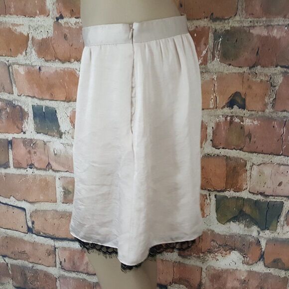 tommy Hilfiger Champagne satin skirt lace 6 NEW - Picture 5 of 6